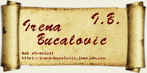 Irena Bucalović vizit kartica